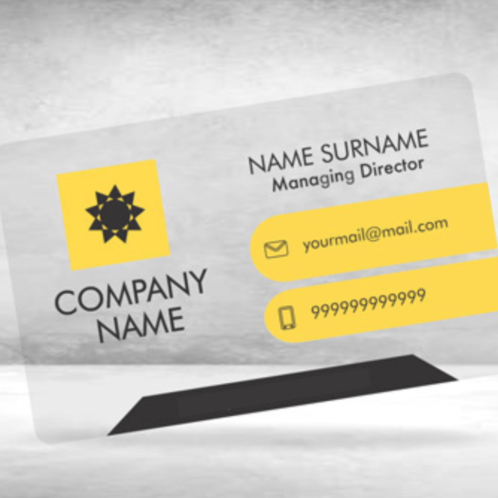 Transparent Visiting Card