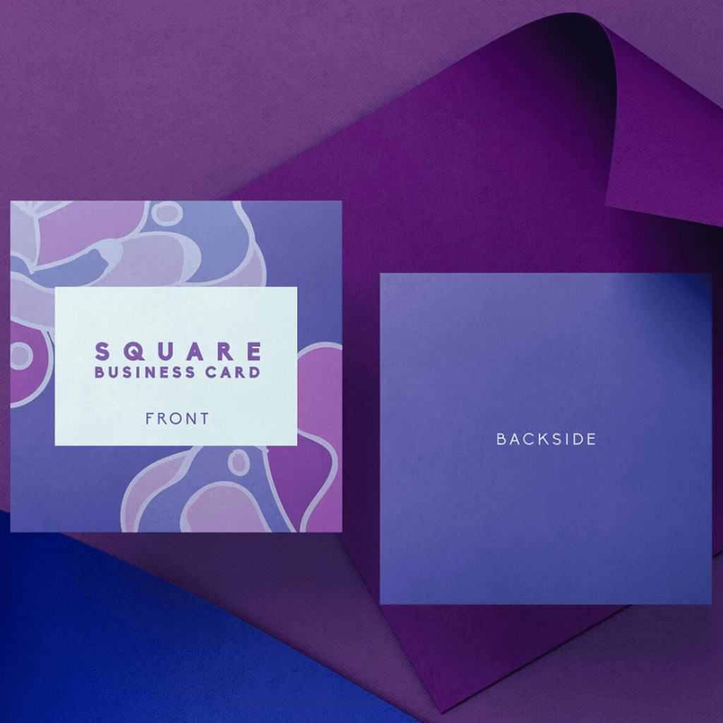 square visiting card