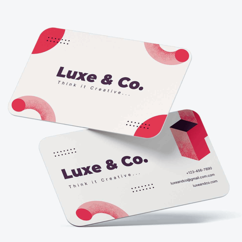 round corner visiting card