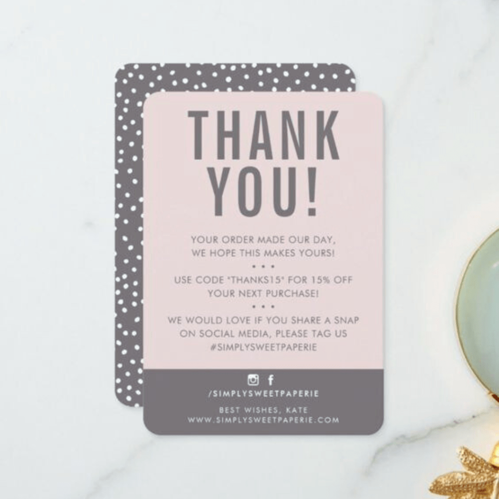 Thank u card