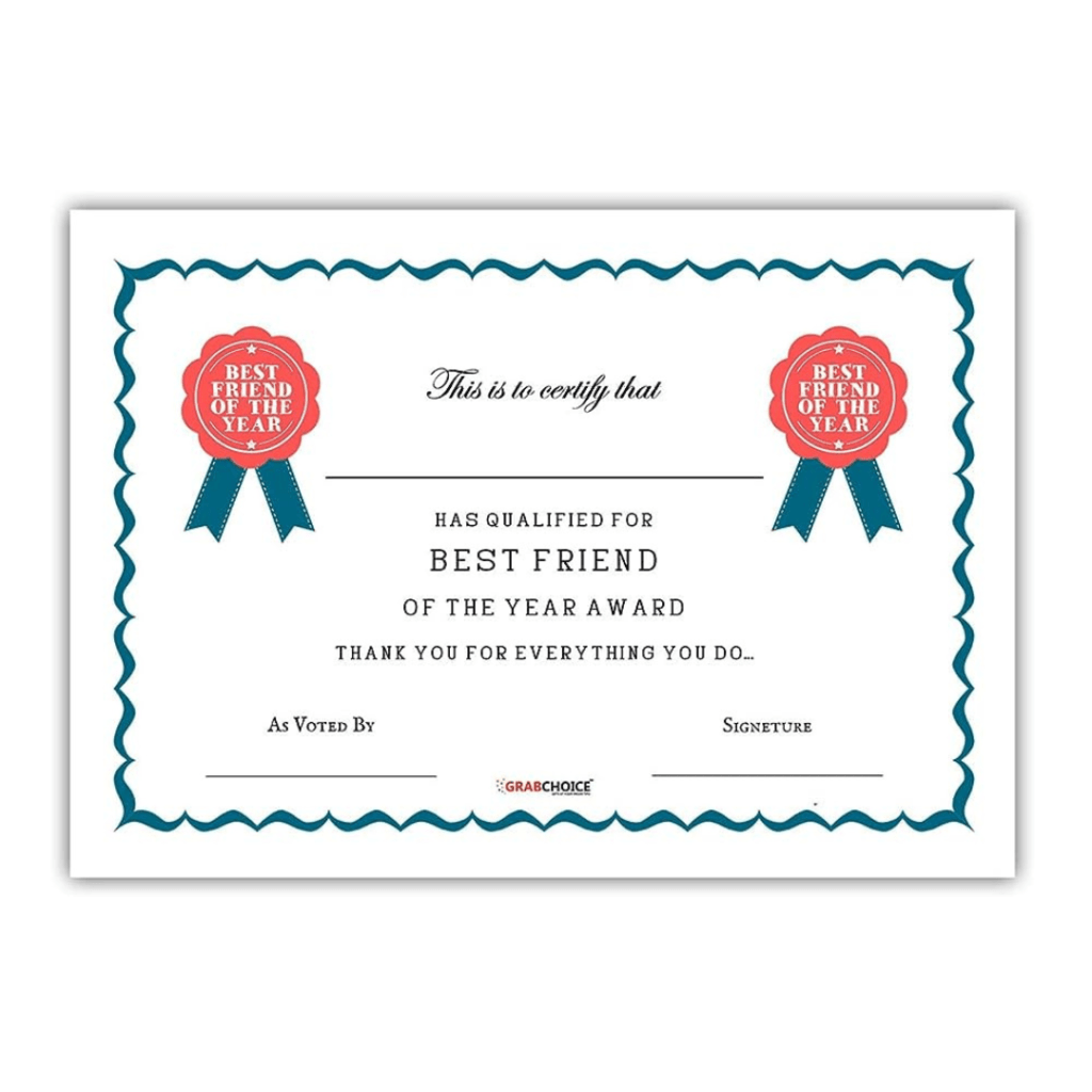 Custom certificate