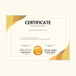Custom certificate