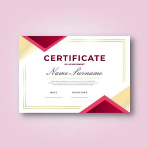 Custom certificate