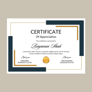 Custom certificate