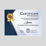 Custom certificate