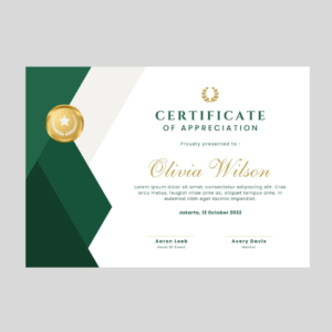Custom certificate