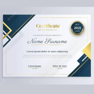 Custom certificate