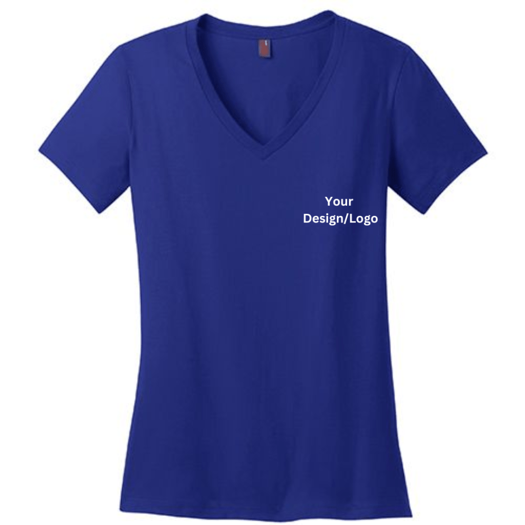 Custom Print V Neck T-shirt